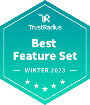 Auszeichnung von TrustRadius im Rahmen des Best Feature Set 2022