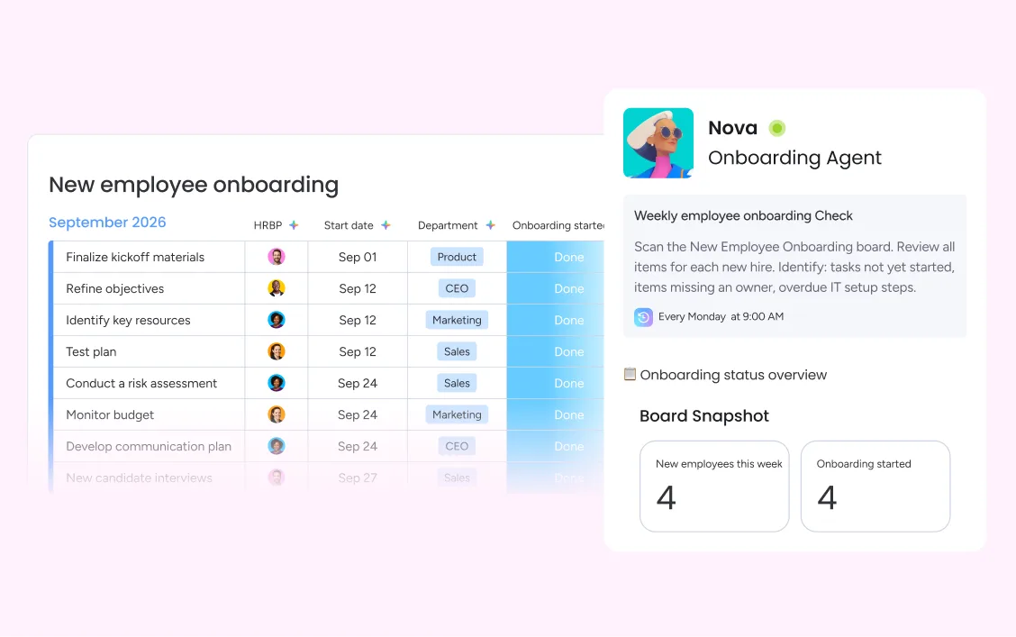 employee onboarding automation monday.com