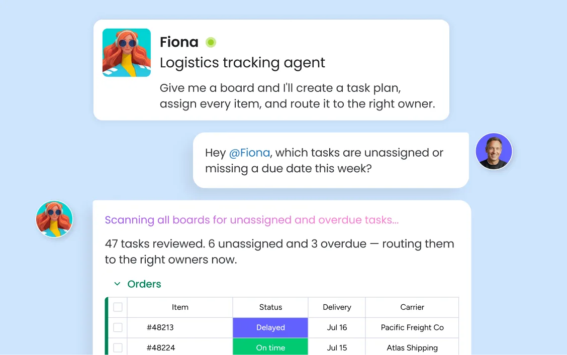 ai generated task plans with monday agents