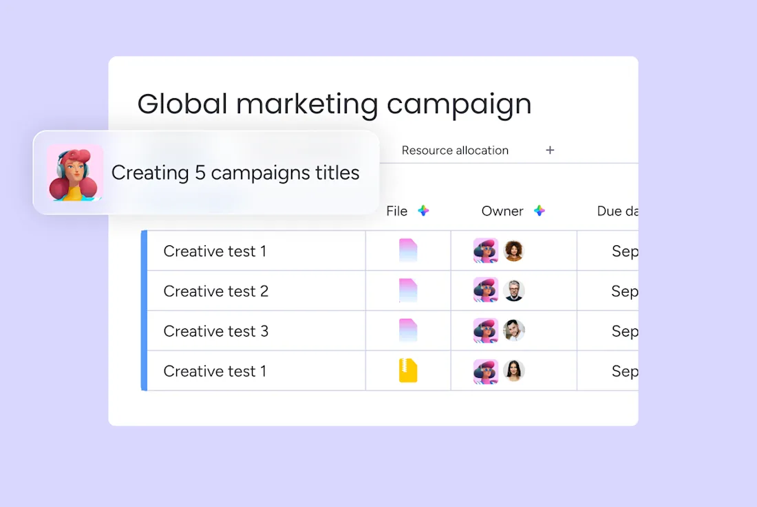 build Content Writer Agent in monday.com