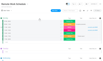 RemoteWorkScheduleTemplate