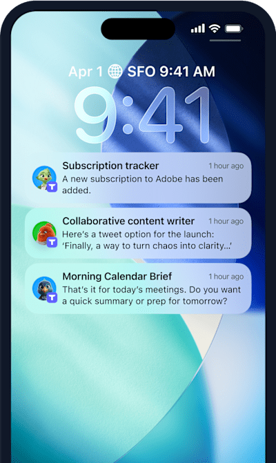 Taka mobile interface