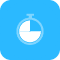 An icon of a clock used to track timr