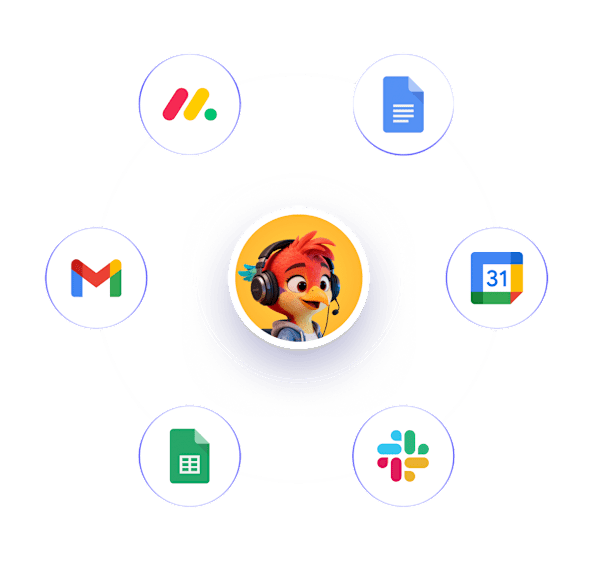 Taka agent connected to multiple productivity tools and platforms