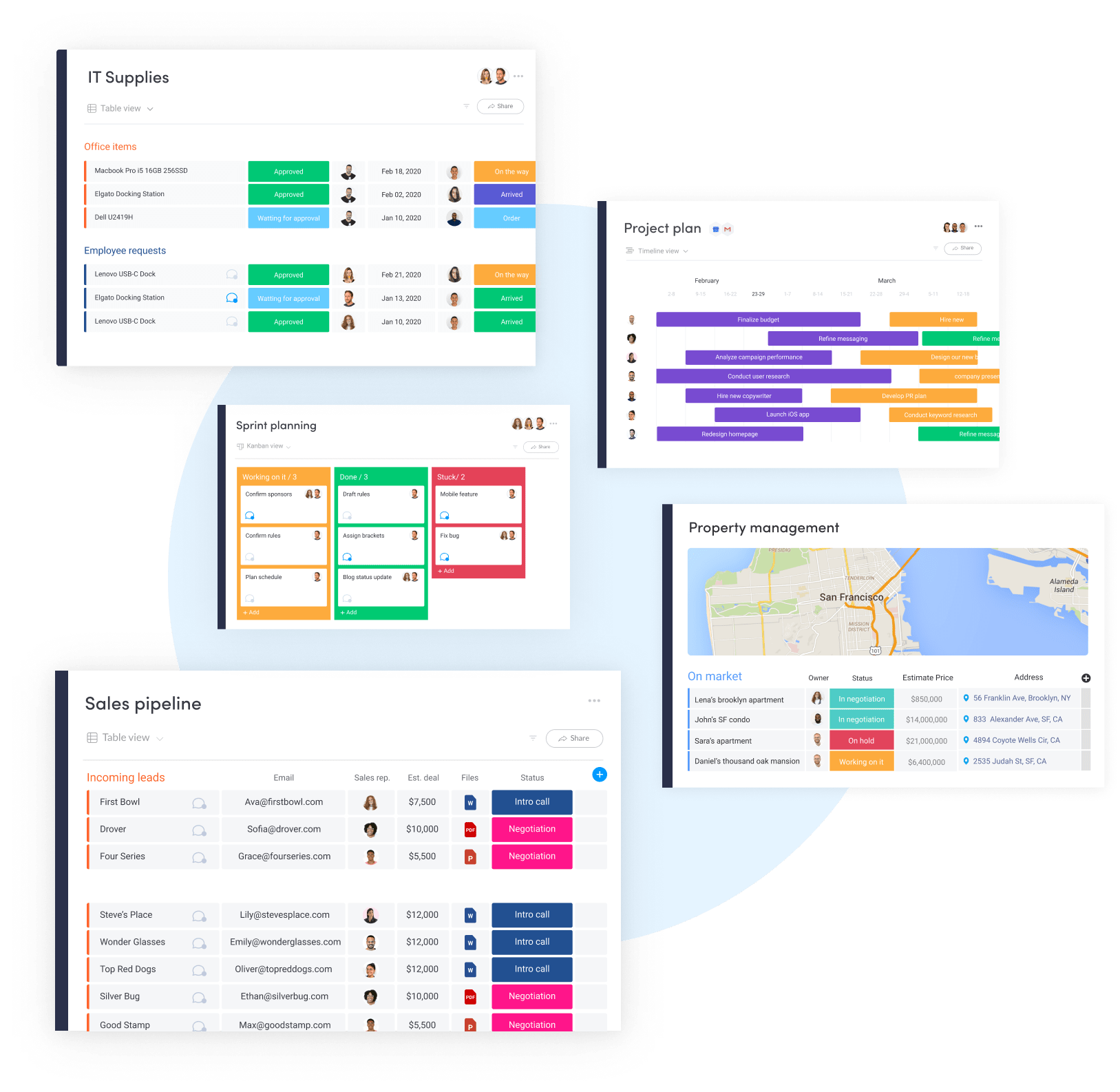 Monday project management set up Monday CRM Monday com Trello