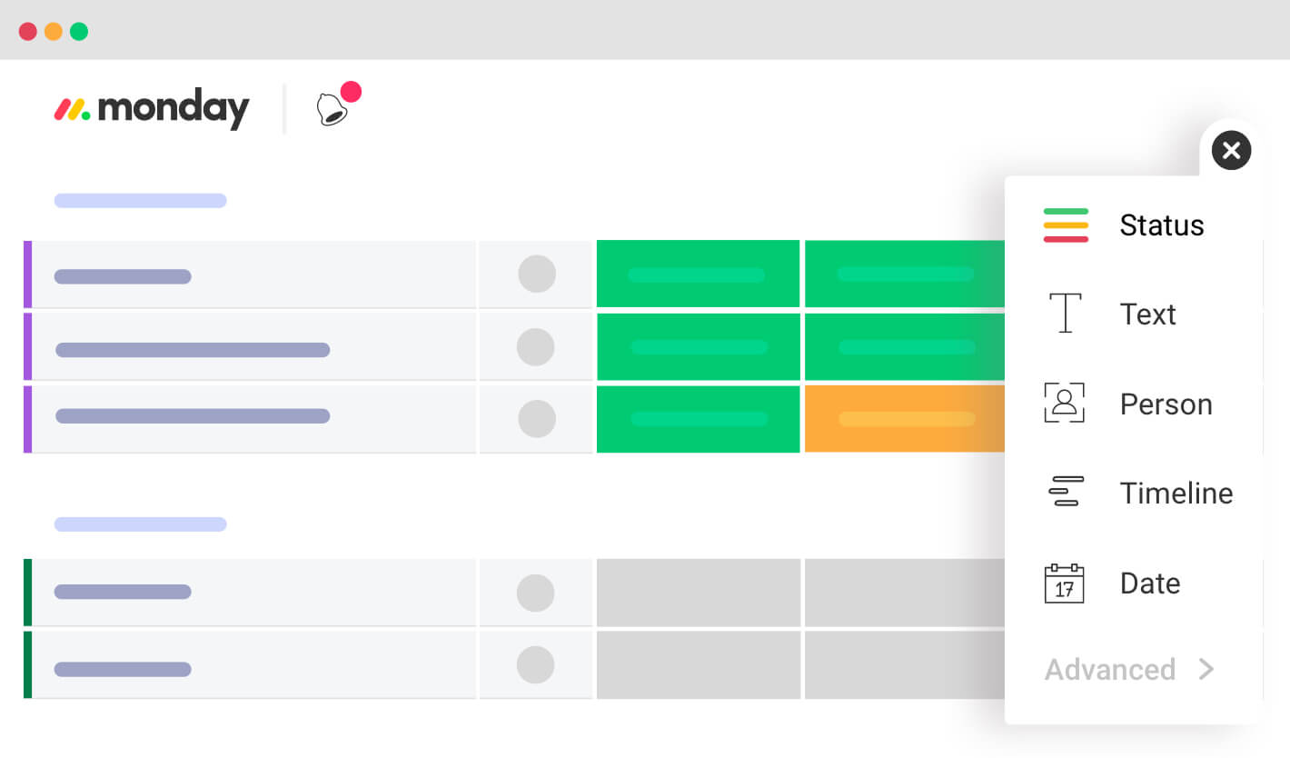 board with column picker