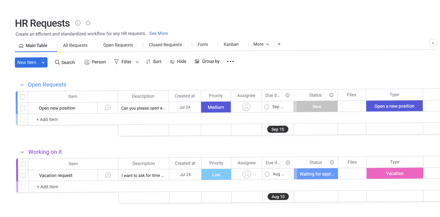 Custom Vacation Request Form Template