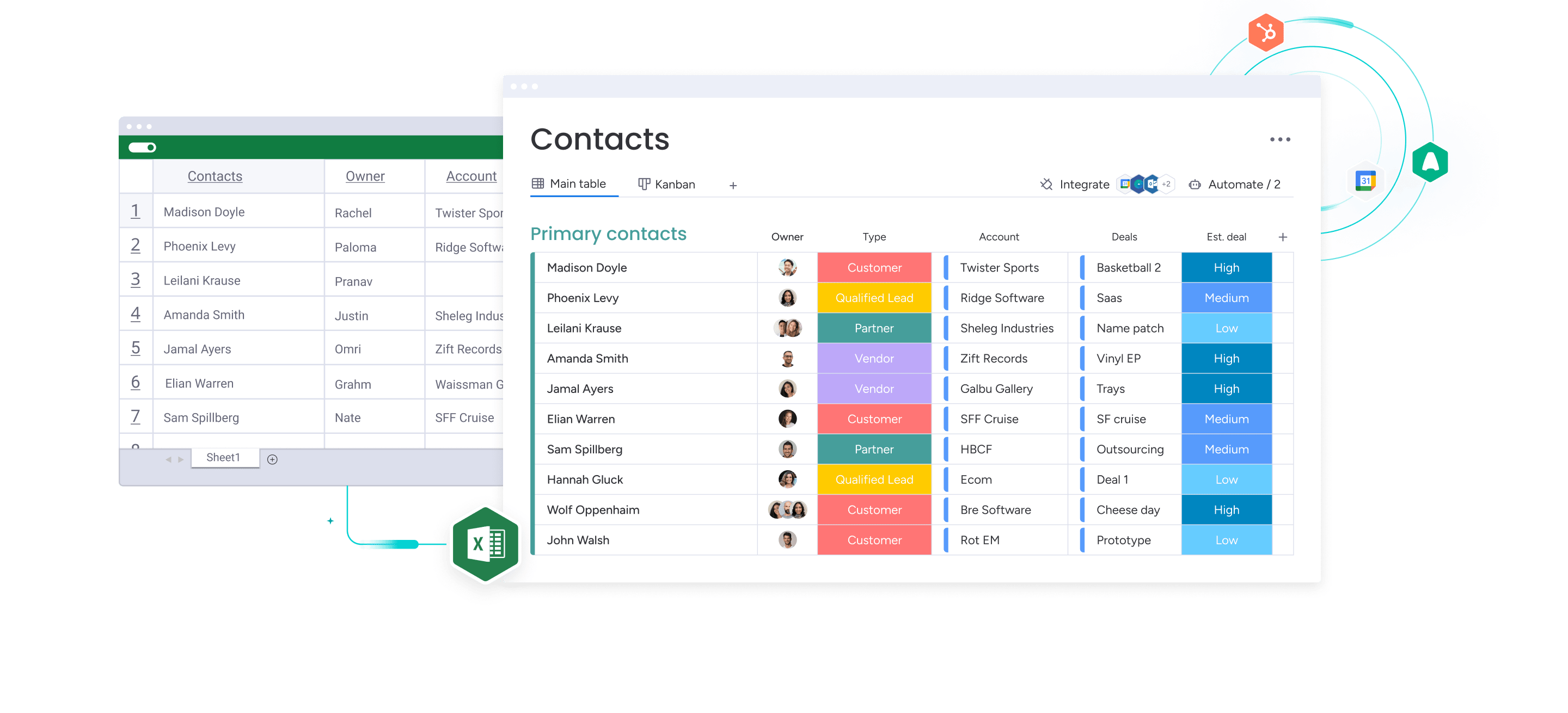 Organize data in one place