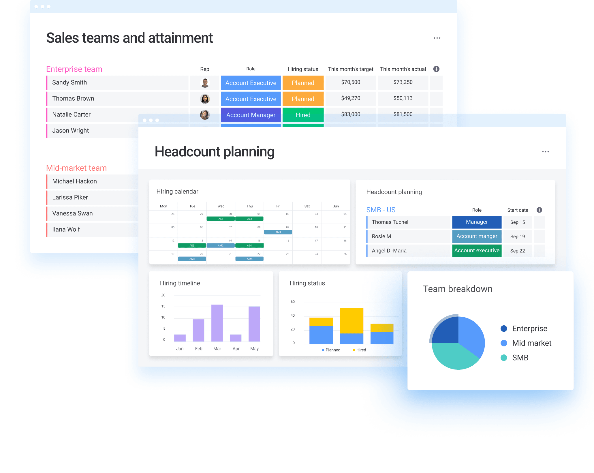 monday sales CRM - life insurance CRM example