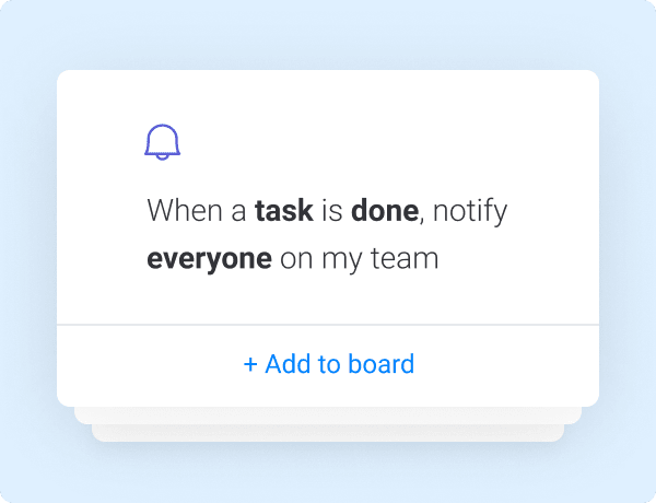 notify all team members when task is done automation