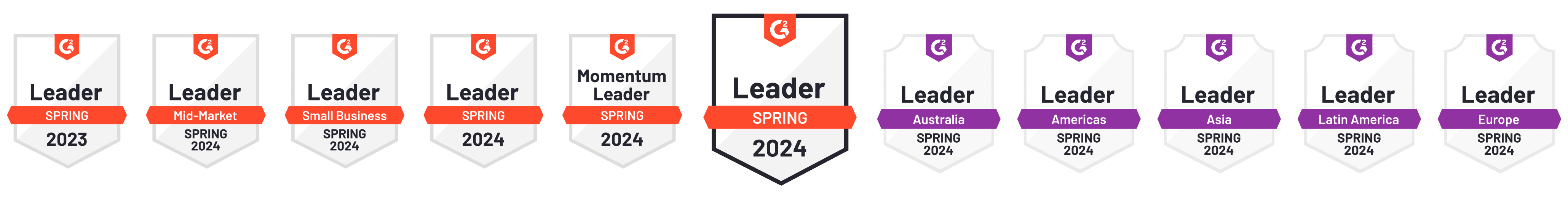 G2 spring 2024 CRM Report Badges