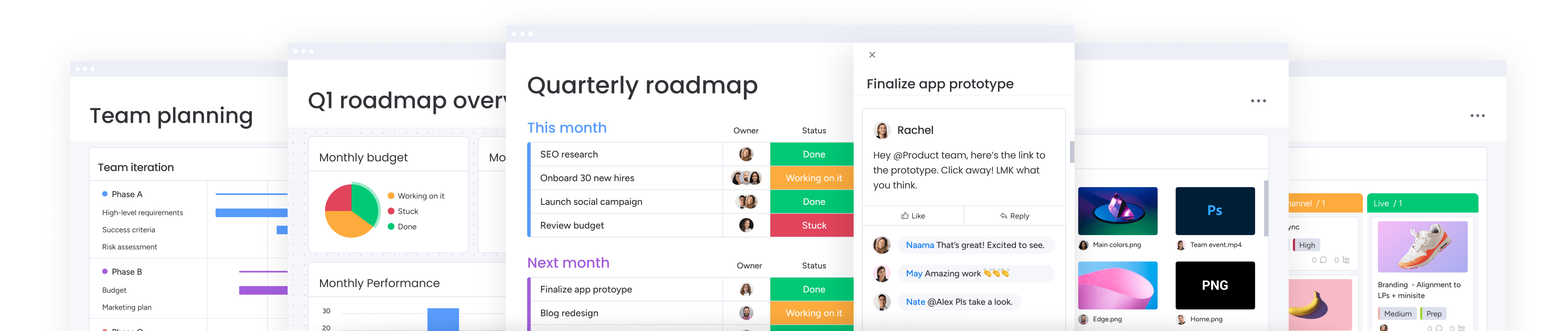 Screenshot of the monday.com website that offers good collaboration tools useful for monday vs todoist