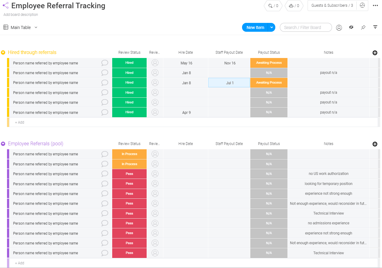 Employee Referral Template