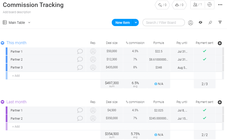 Commission Tracker Excel Template