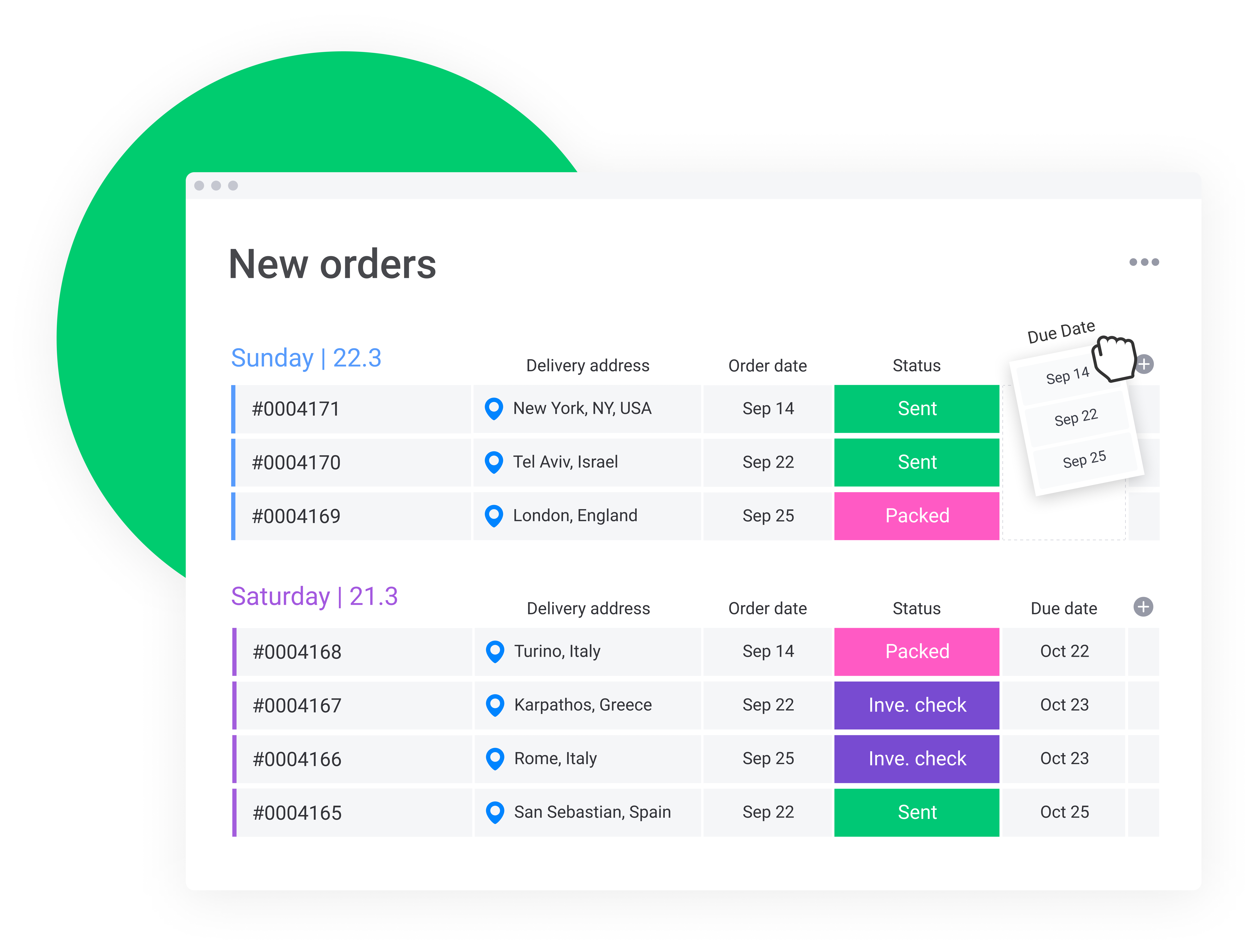 4 new orders