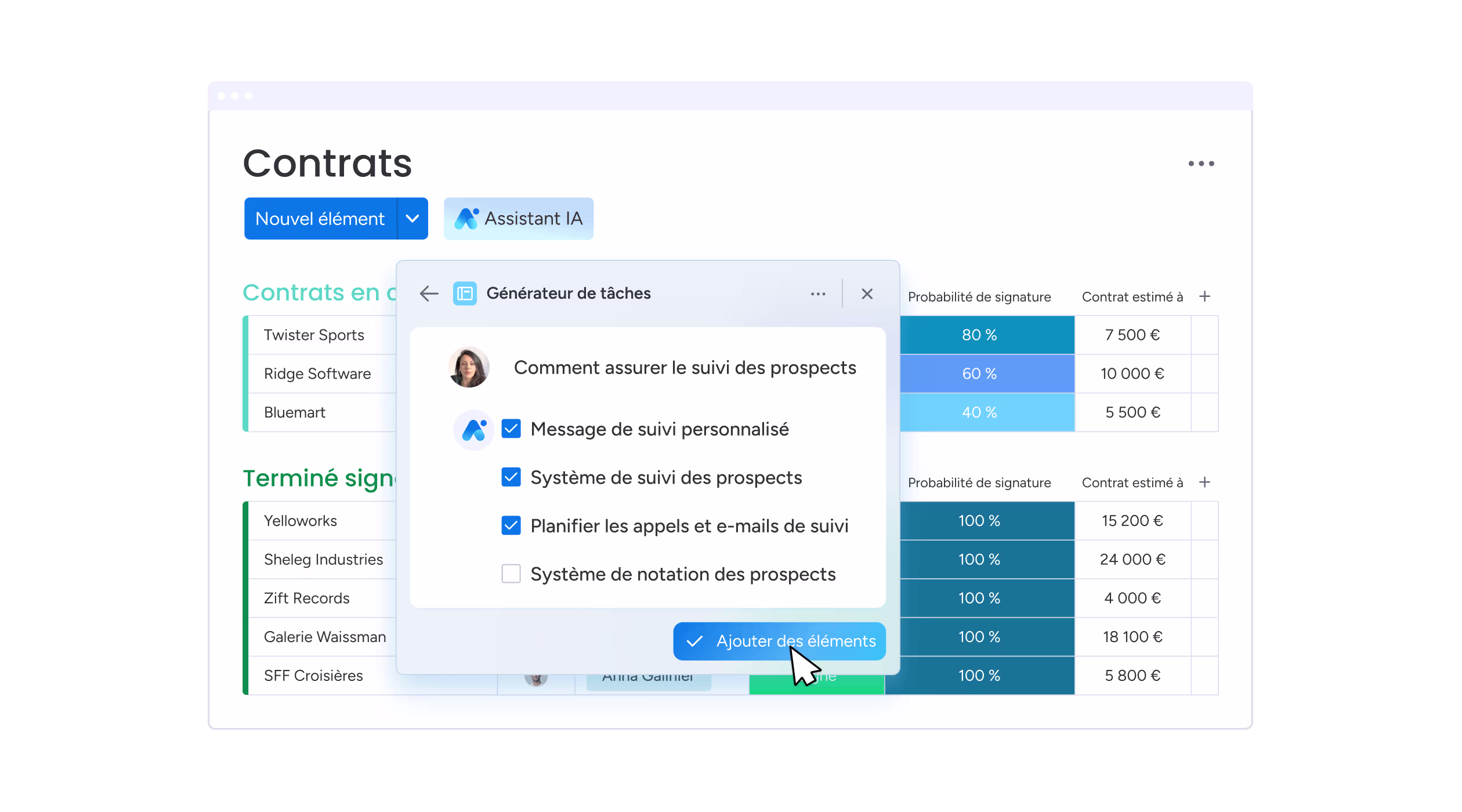 Automated task generation FR