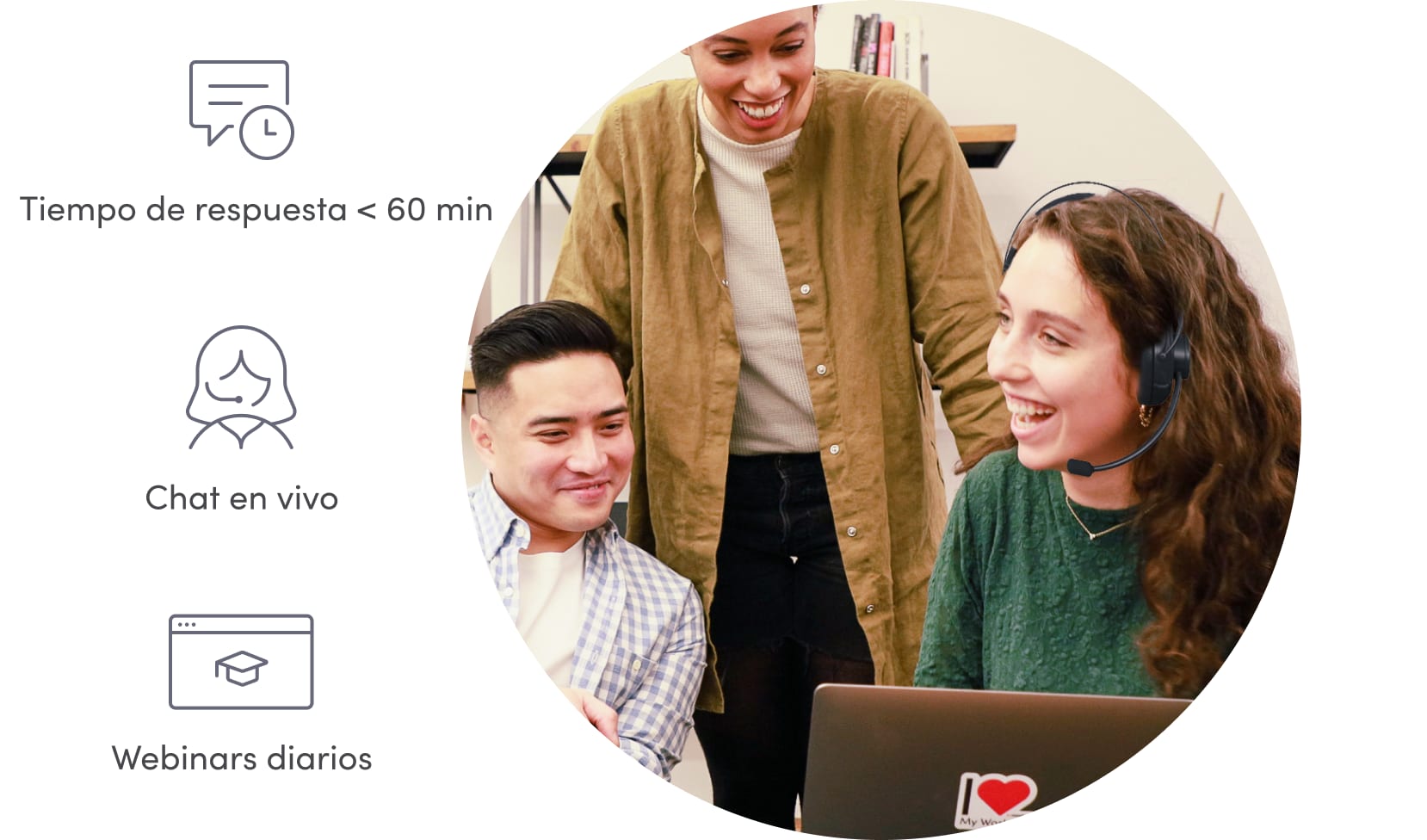 Agentes de soporte al cliente