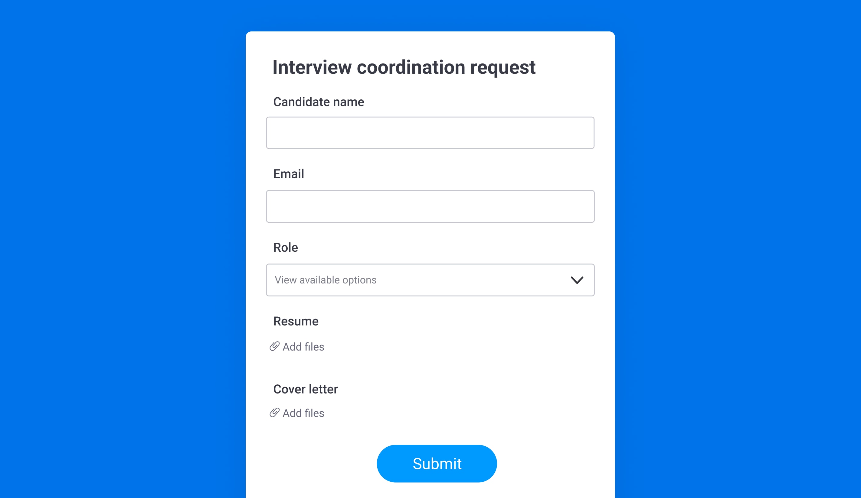 Interview coordination request