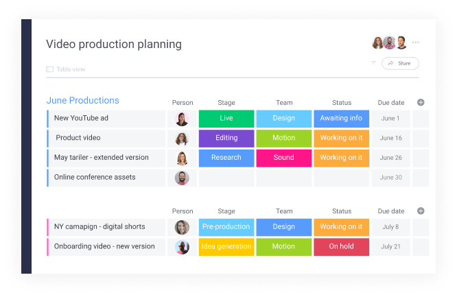 Manage Events with monday.com's Creative Project Management Software