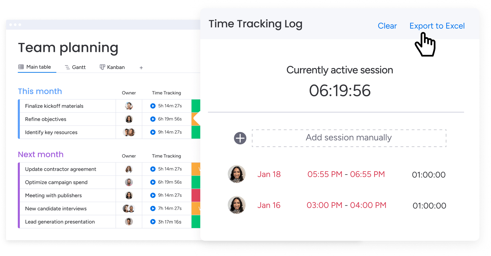Time tracking monday.com