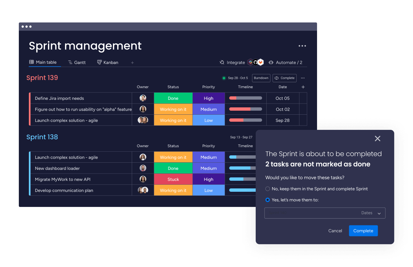 monday dev Product Development Management Features | monday.com