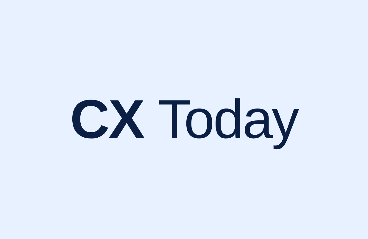 CX Today wordmark in navy on a light blue background