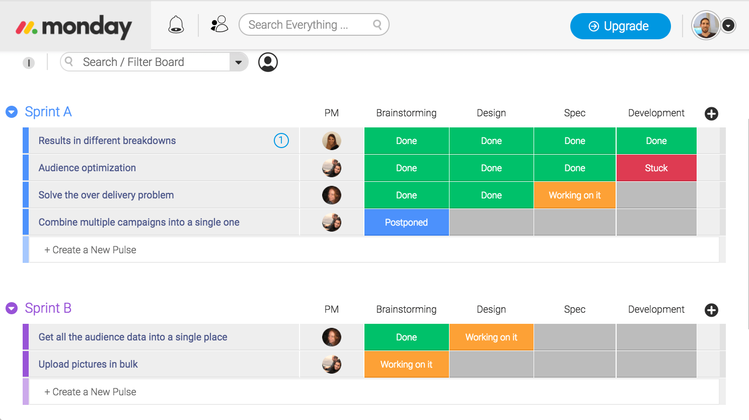 agile management template