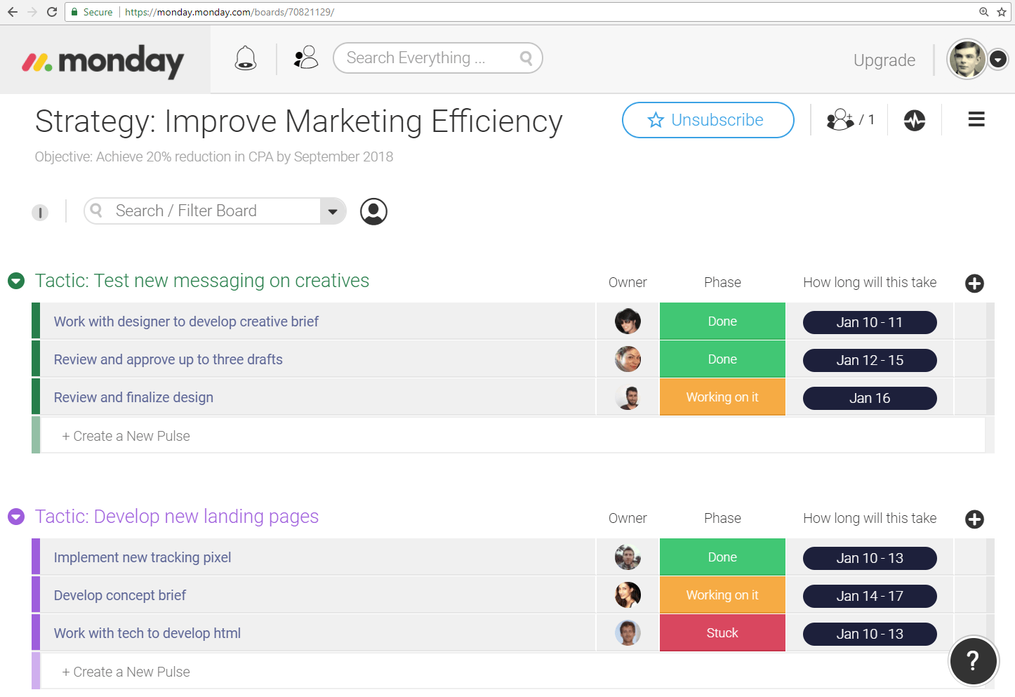 workplan template