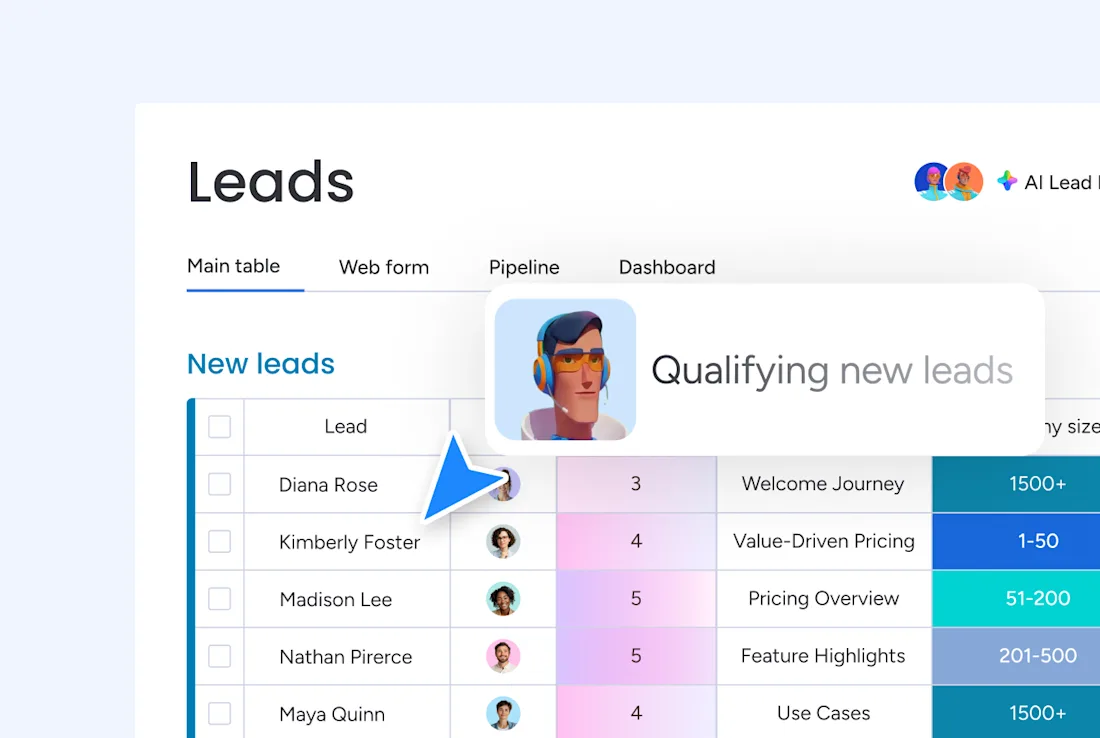 build Lead Qualifier in monday.com