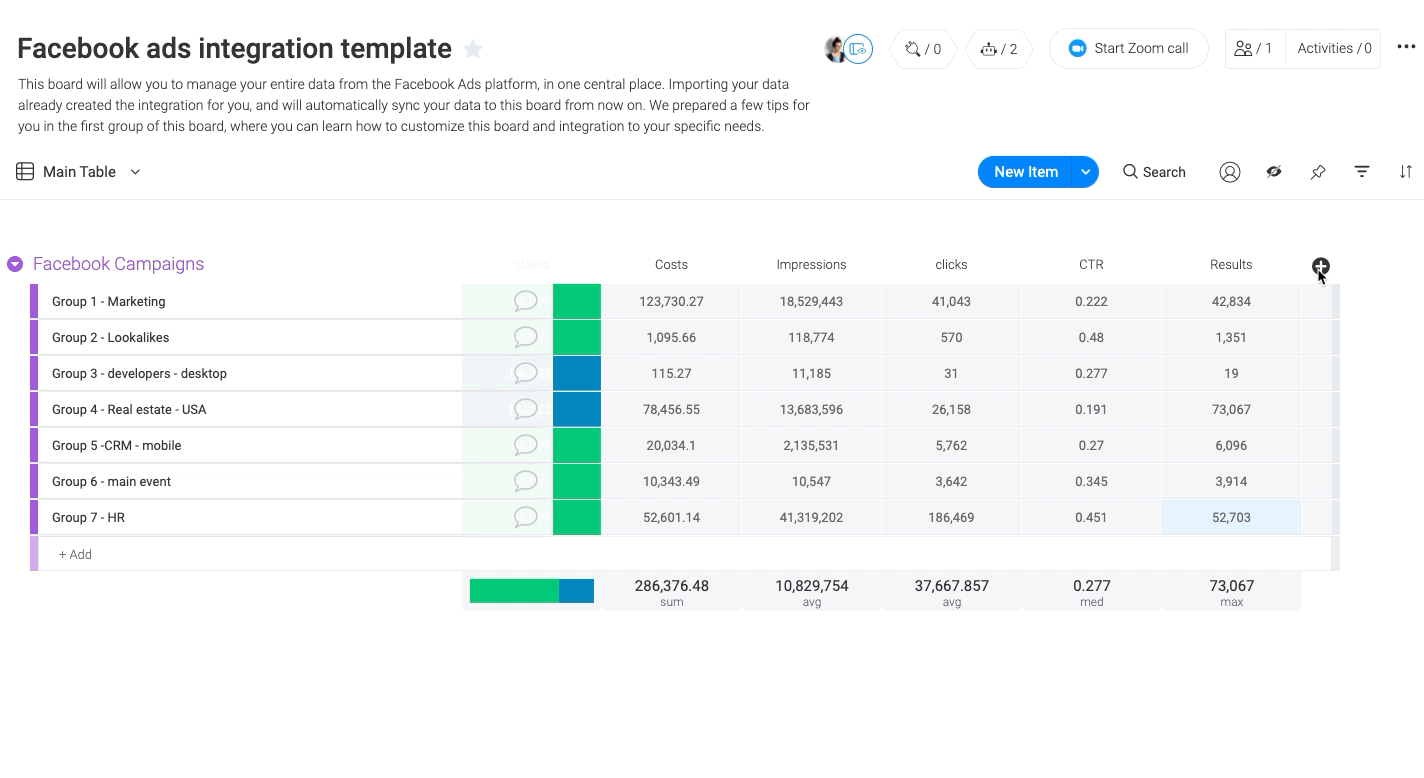 Add more columns to fit your day to day workflow