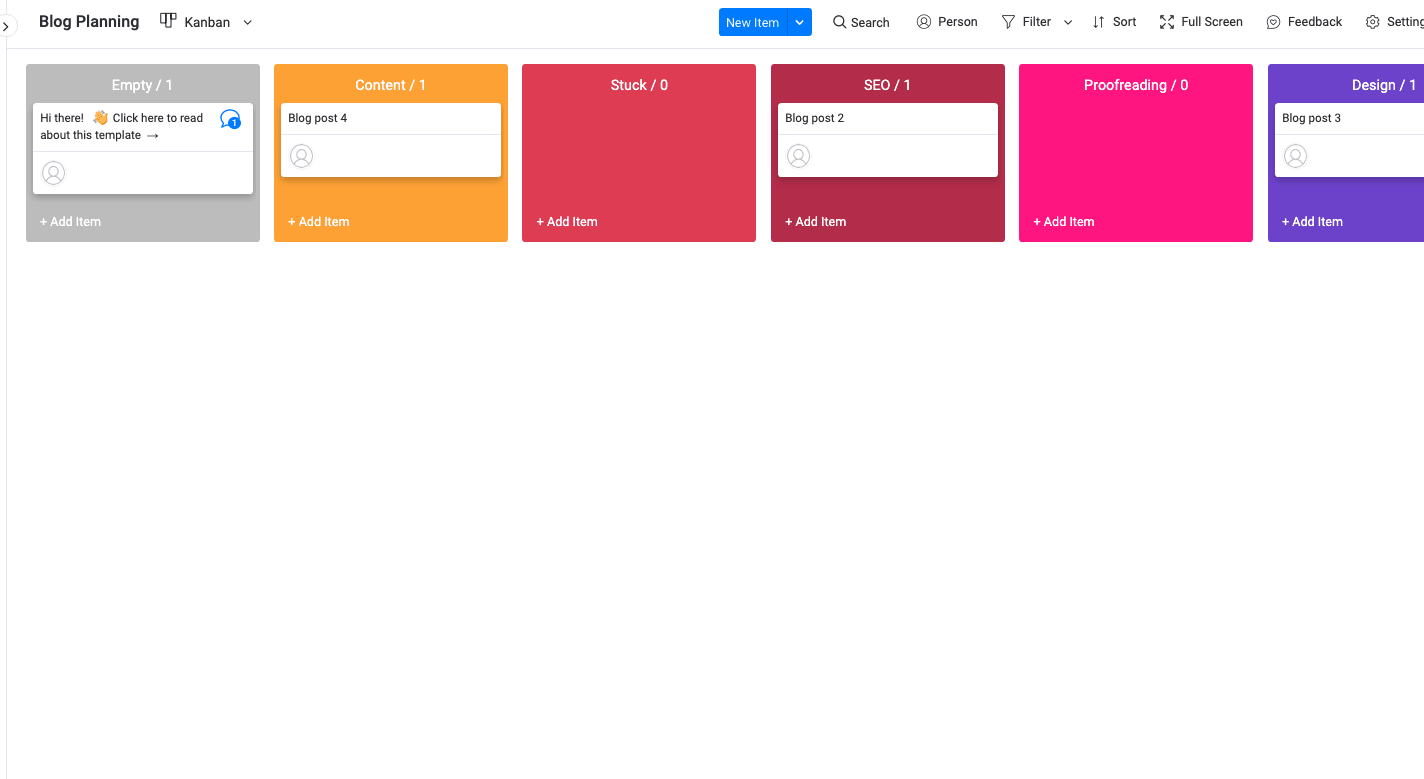 Blog Kanban View
