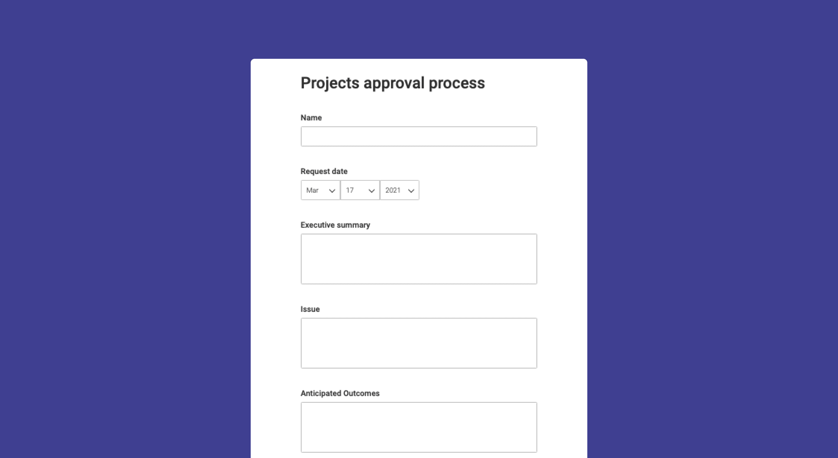 approval form