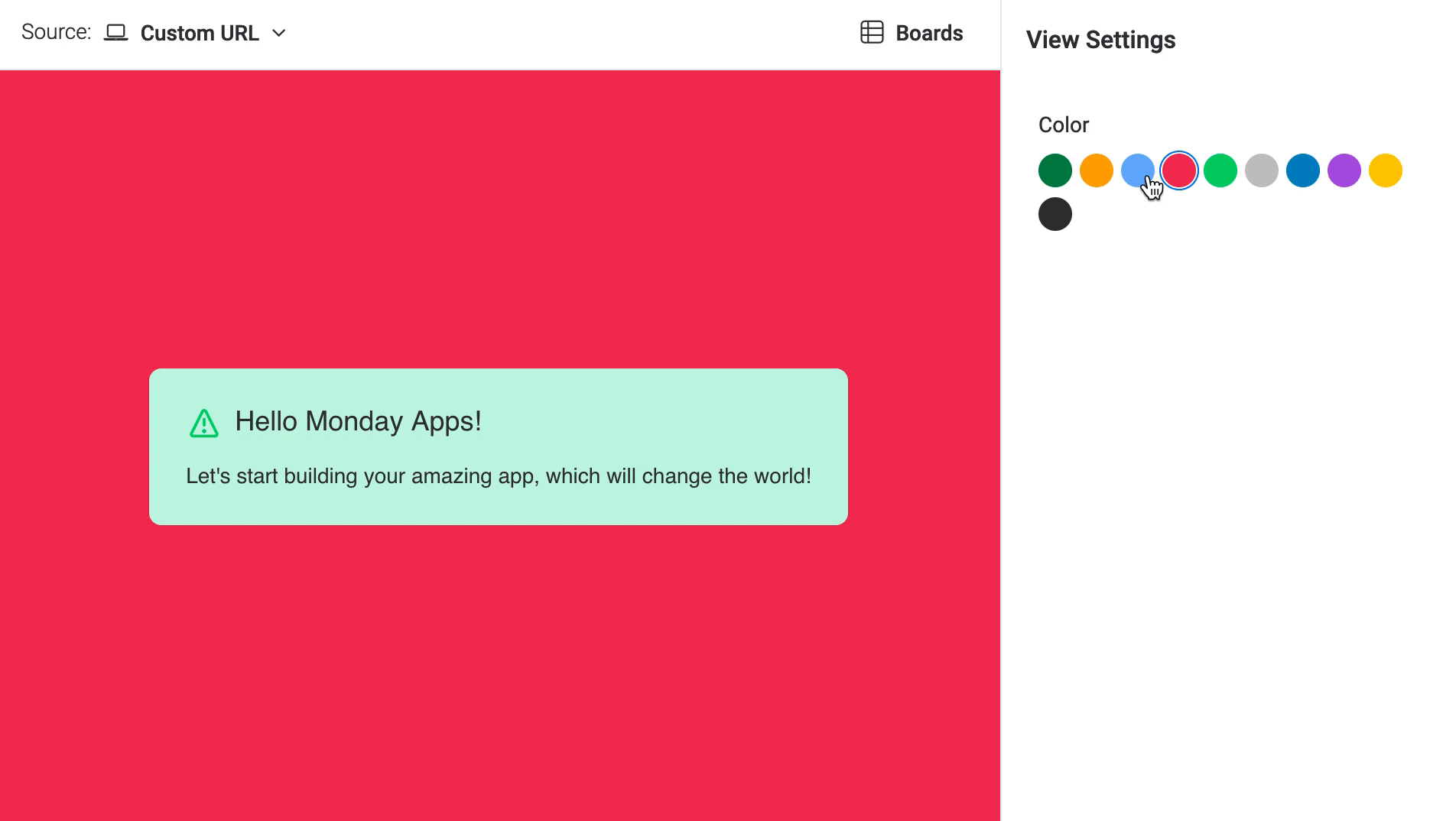 Quickstart Board View