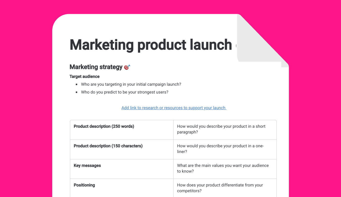 marketing launch plan doc