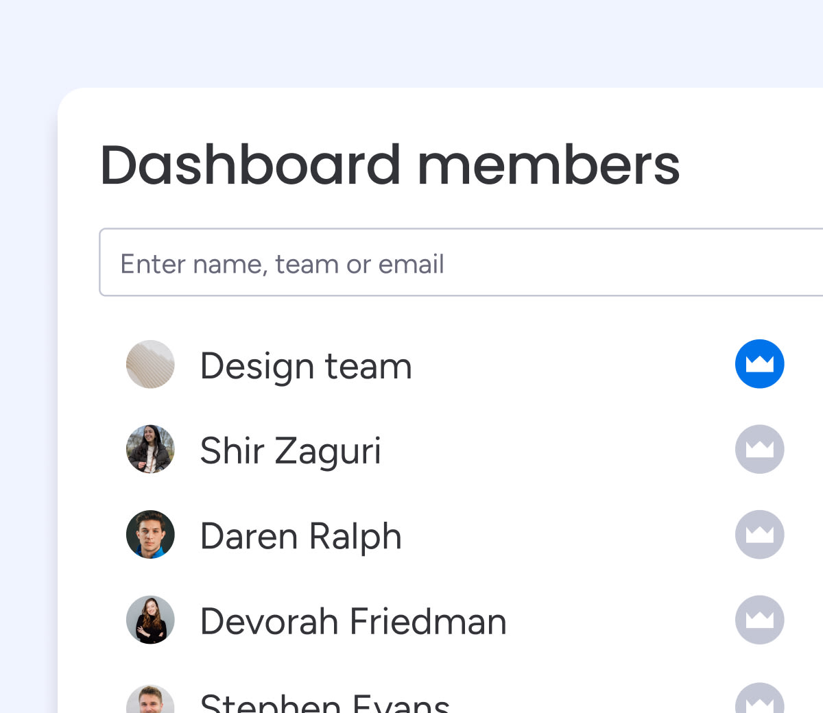 Team as dashboard owner 121023