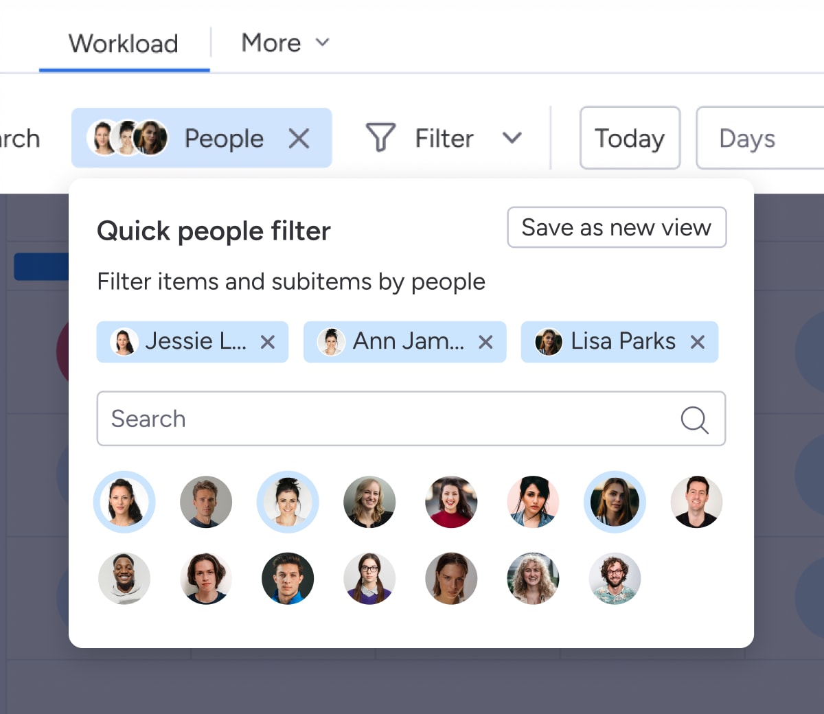 Workload  new improved person filter