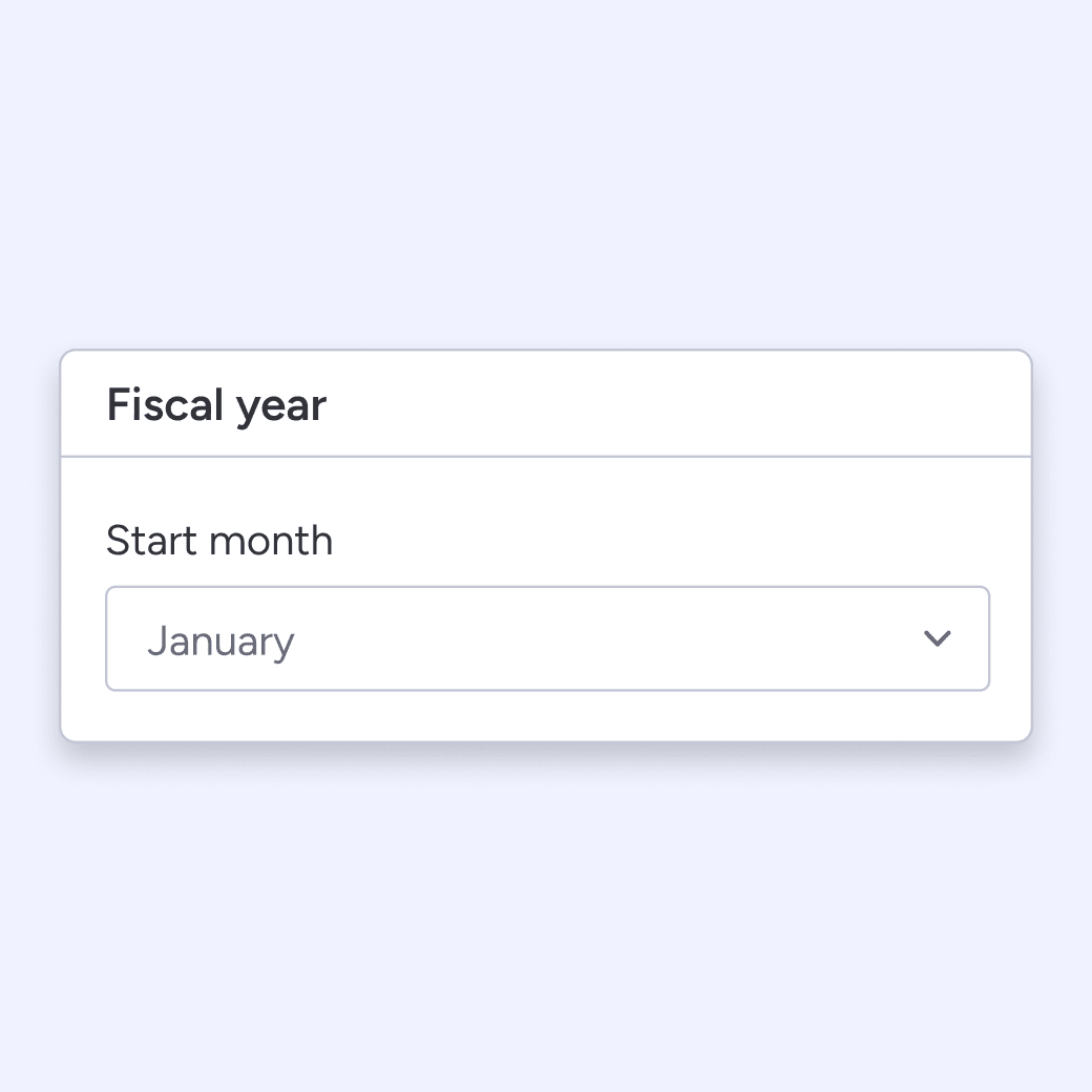Custom fiscal year start