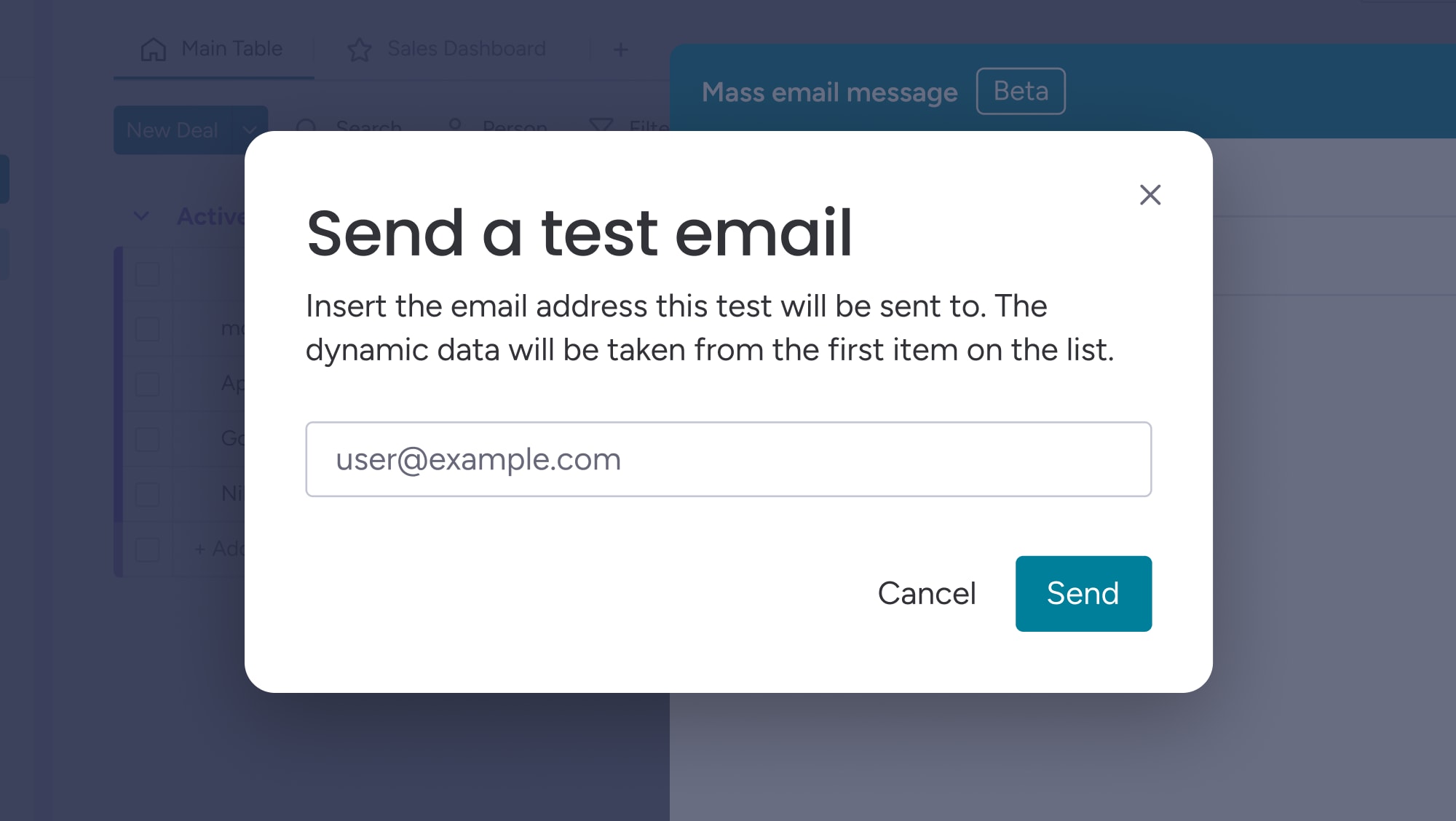 Send tests for your mass email campaigns