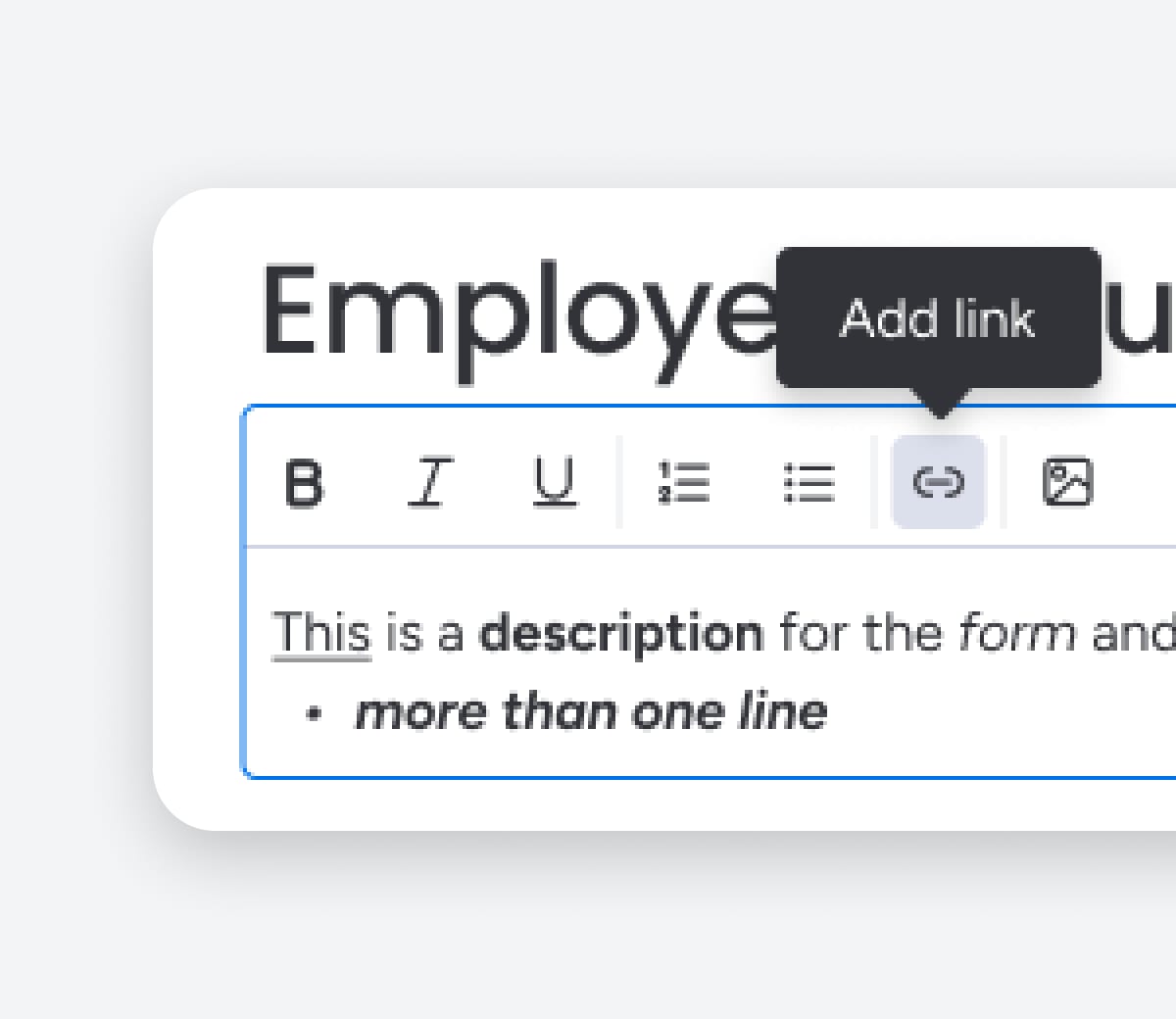 Rich text formatting