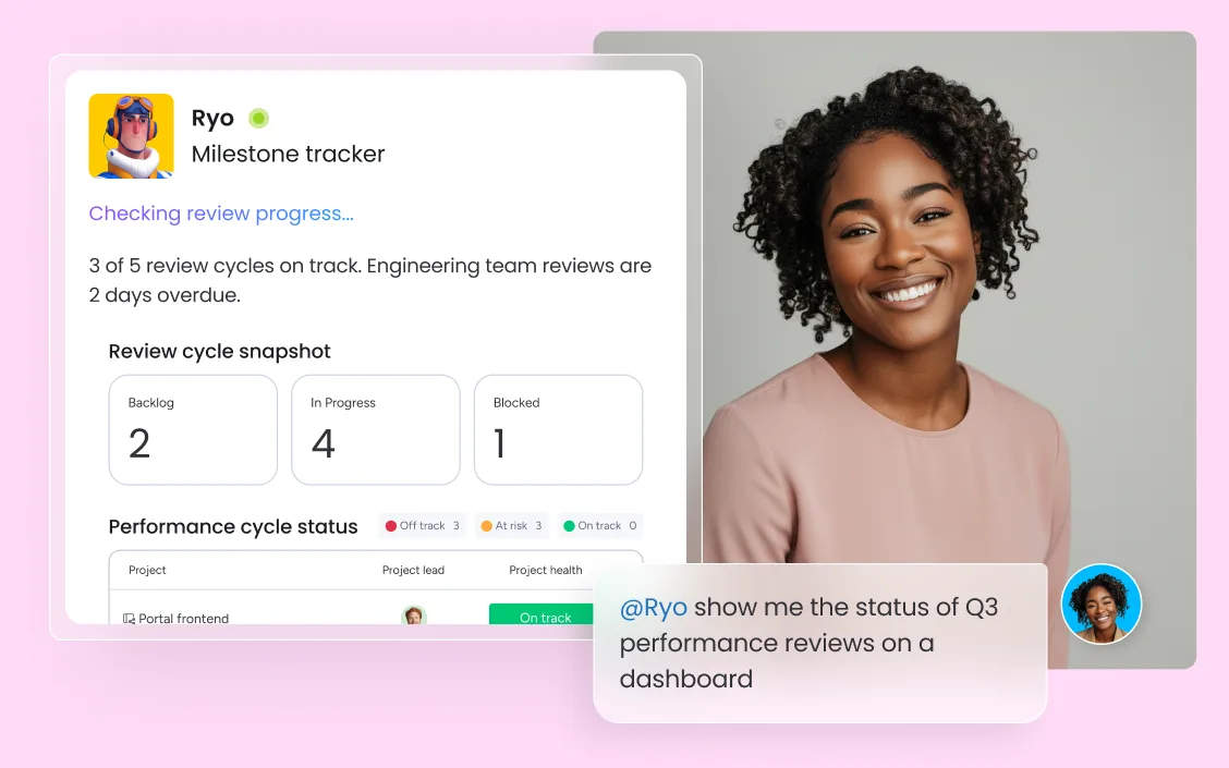 performance review workflow on monday.com