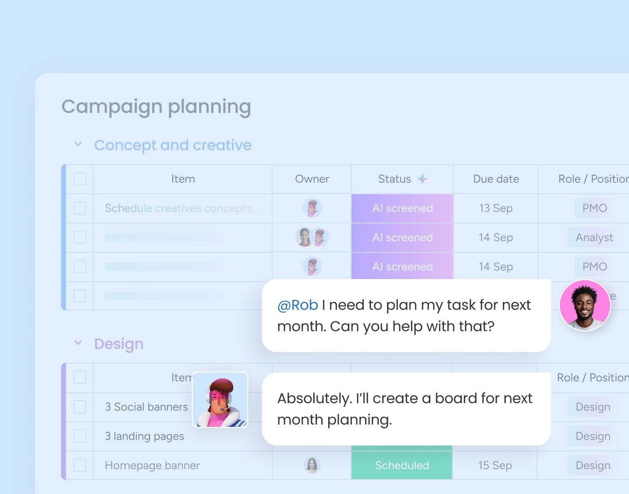 A meeting's knowledge becoming part of the team's shared context