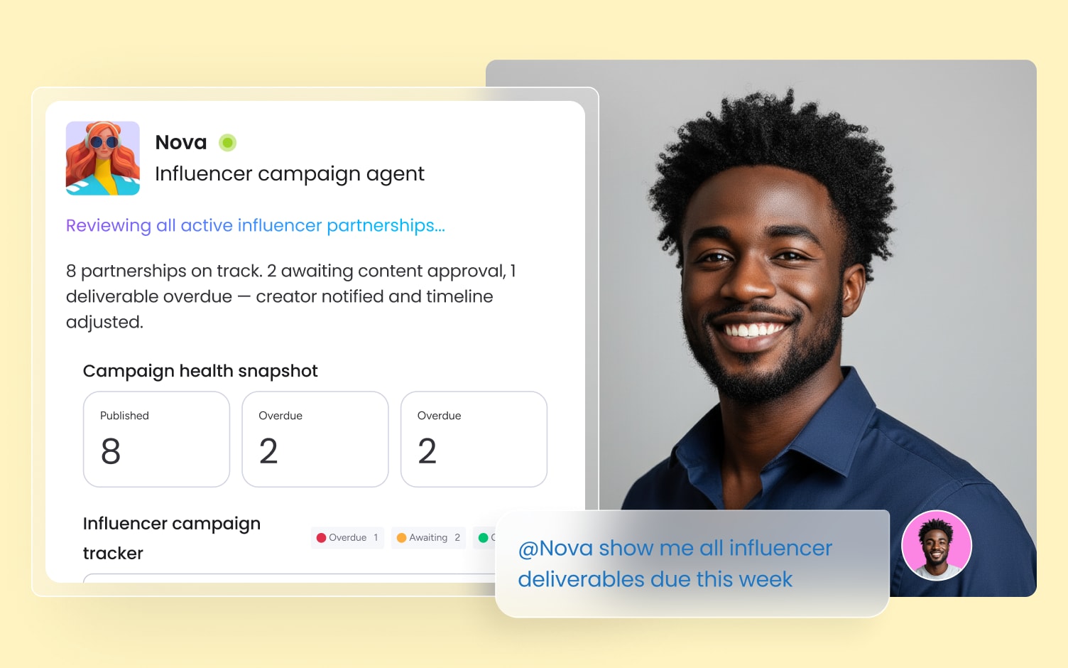 influencer campaign coordination on monday.com