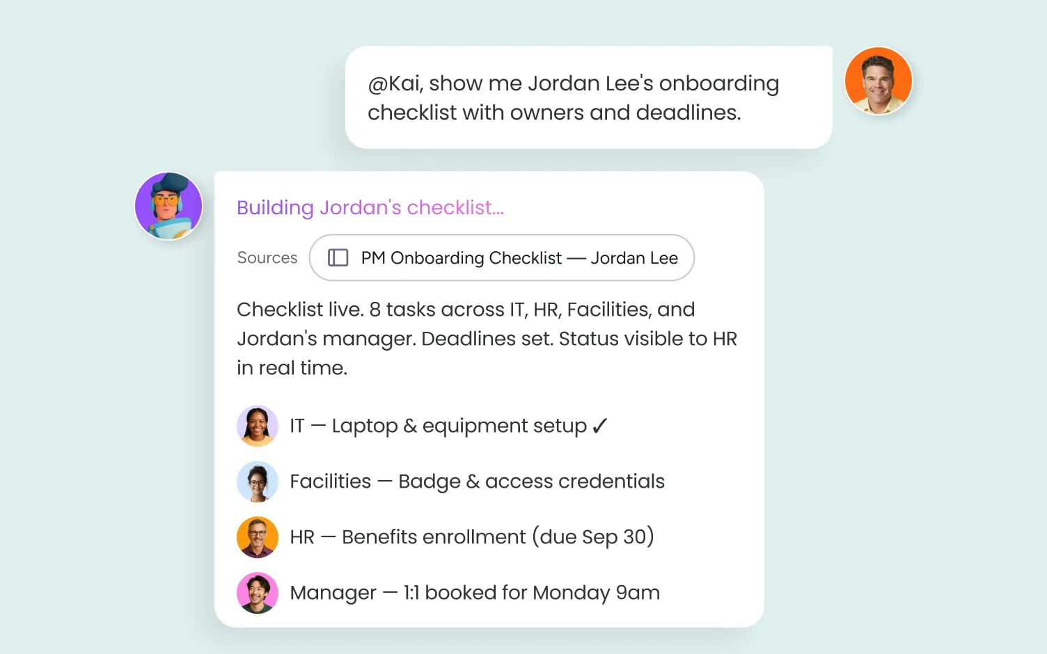 ai onboarding checklist activation on monday.com