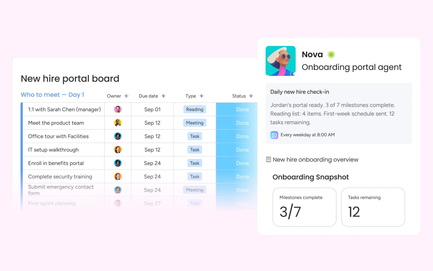 new hire onboarding portal on monday.com
