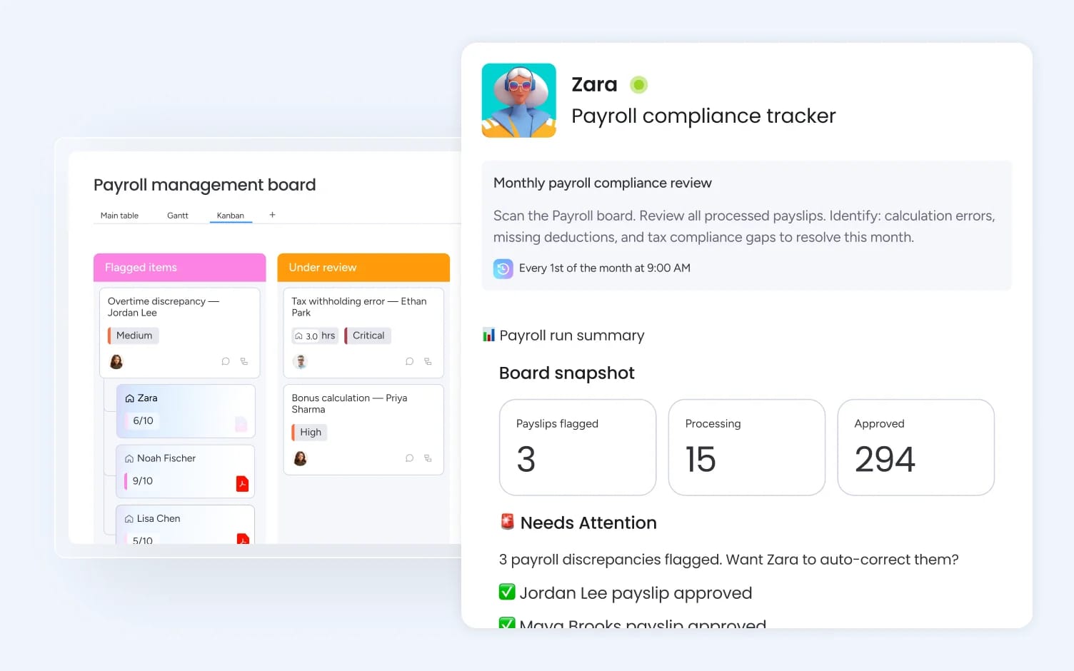 payroll compliance deadline tracking on monday.com